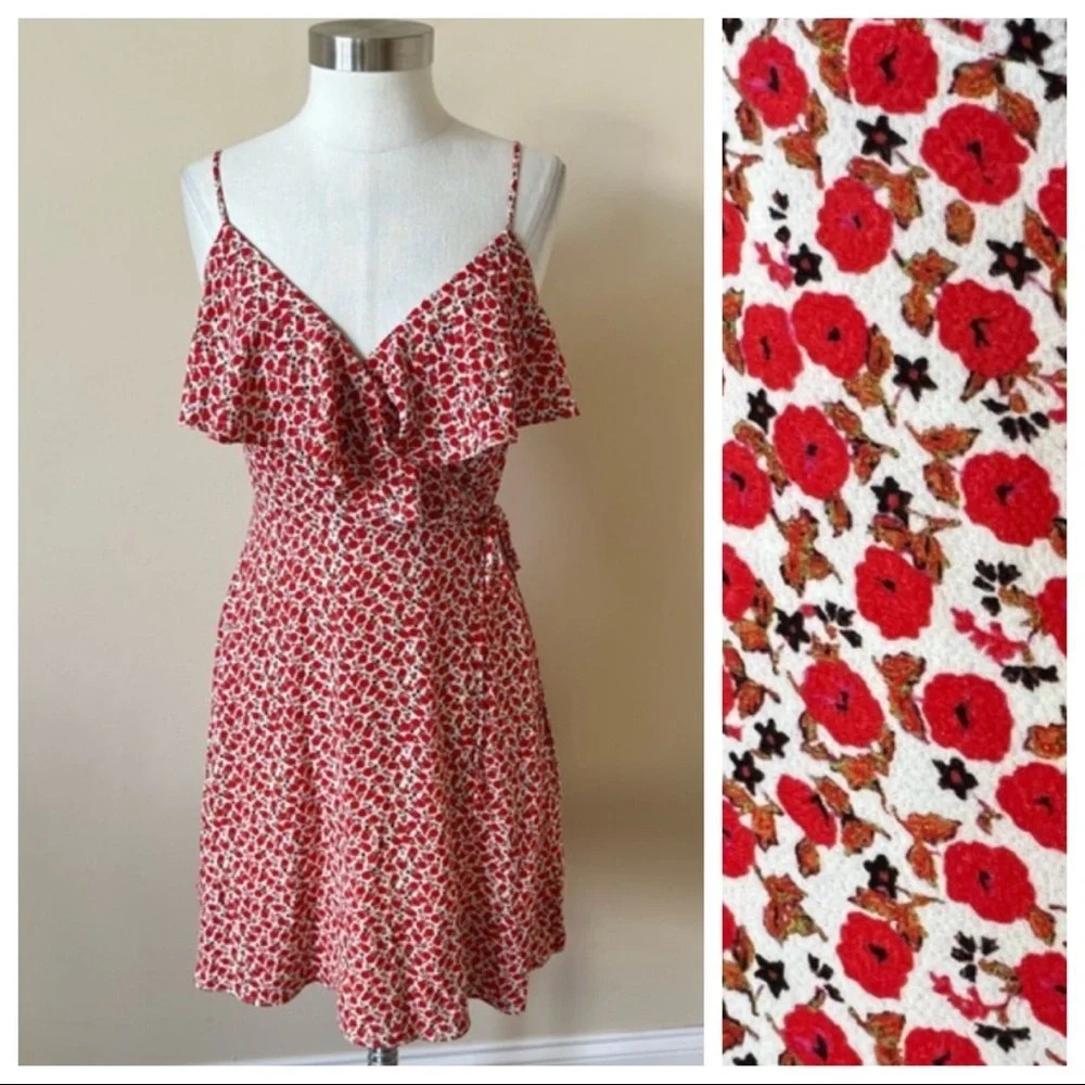 Bailey 44 strappy ruffle floral mini dress 5597